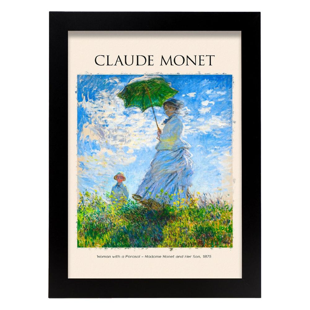 Nacnic Lámina Decorativa De Mujer Con Sombrilla Inspirada En Claude Monet
