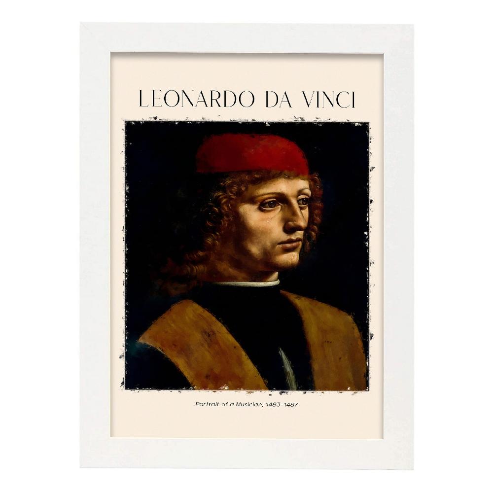 Nacnic Lámina Decorativa De Músico Inspirada En Leonardo Da Vinci