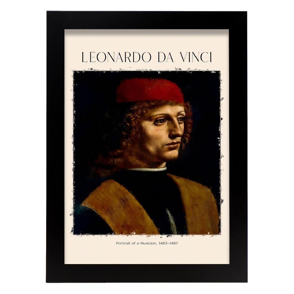 Nacnic Lámina Decorativa De Músico Inspirada En Leonardo Da Vinci