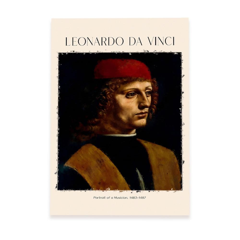 Nacnic Lámina Decorativa De Músico Inspirada En Leonardo Da Vinci