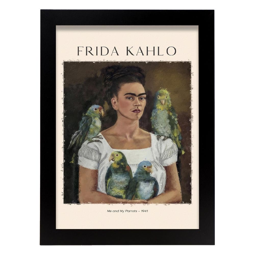 Nacnic Lámina Decorativa De Yo Y Mis Loros Inspirada En Frida Kahlo