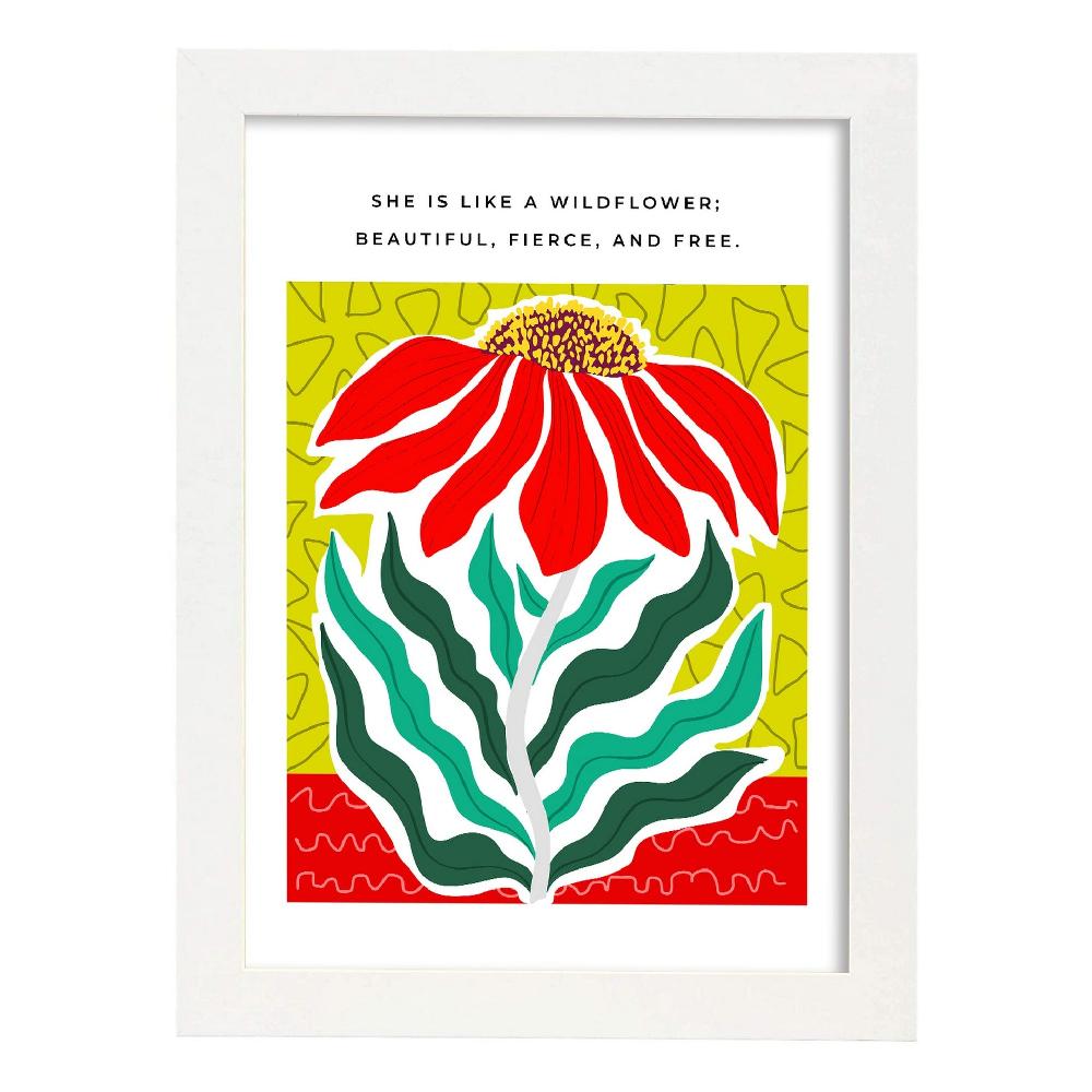 Nacnic Lámina Decorativa Ella Es Como Una Flores Silvestres