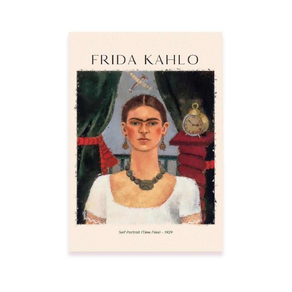 nacnic Lámina decorativa inspirada en Frida Kahlo "El tiempo vuela"