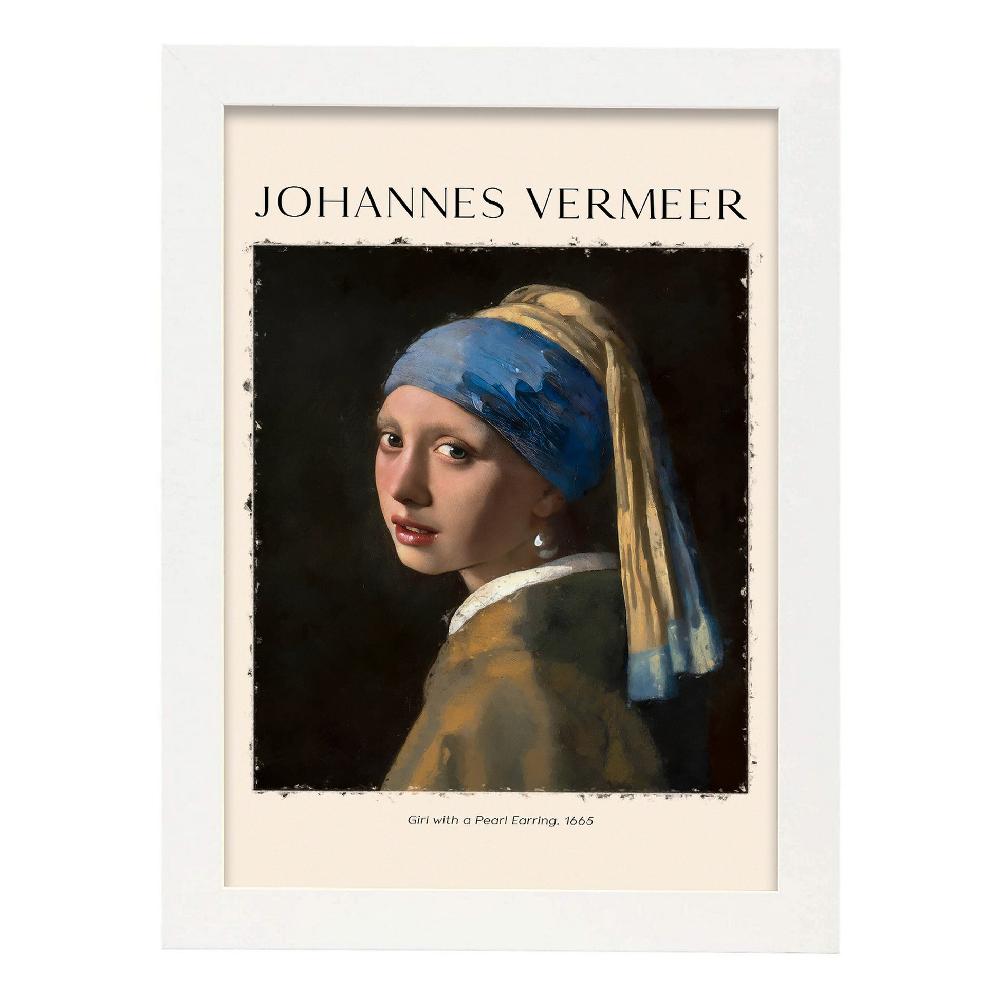 Nacnic Lámina Decorativa Inspirada En Johannes Vermeer: Chica Con Un Arete De Perlas