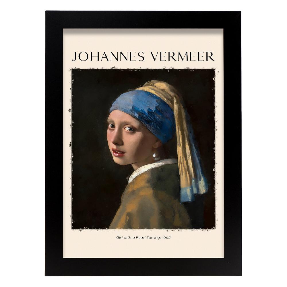 Nacnic Lámina Decorativa Inspirada En Johannes Vermeer: Chica Con Un Arete De Perlas