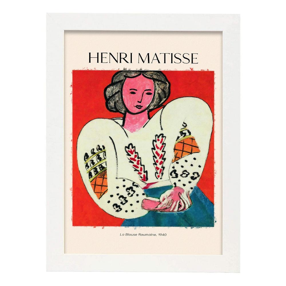 Nacnic Lámina Decorativa LA BLOUNA ROUMAINA Inspirada En Henri Matisse