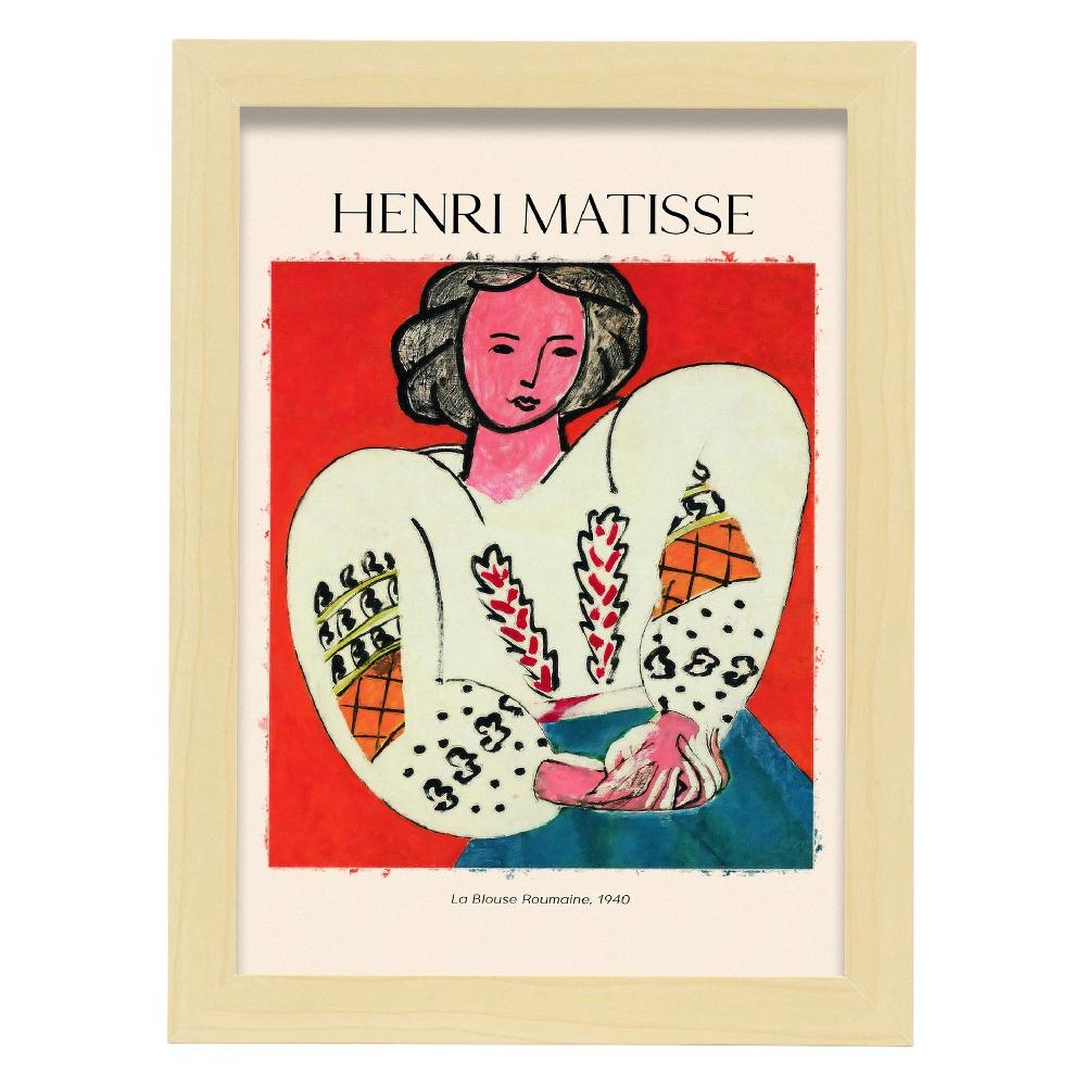 Nacnic Lámina Decorativa LA BLOUNA ROUMAINA Inspirada En Henri Matisse