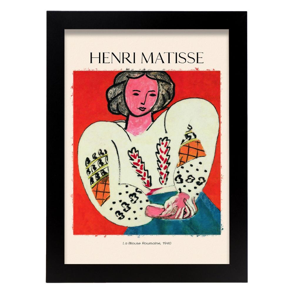 Nacnic Lámina Decorativa LA BLOUNA ROUMAINA Inspirada En Henri Matisse