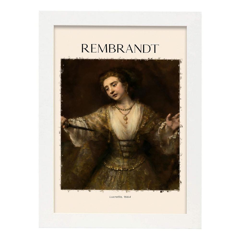 Nacnic Lámina Decorativa Lucretia Inspirada En Rembrandt
