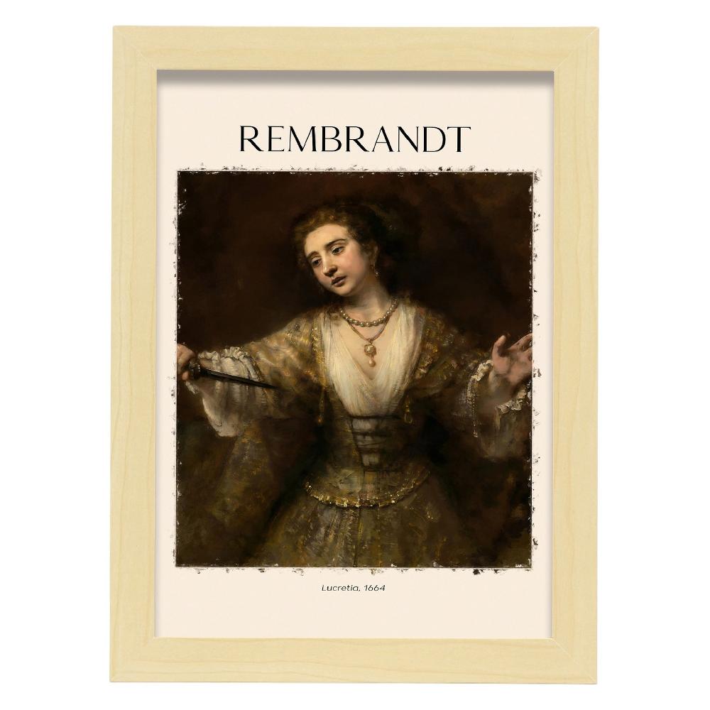 Nacnic Lámina Decorativa Lucretia Inspirada En Rembrandt