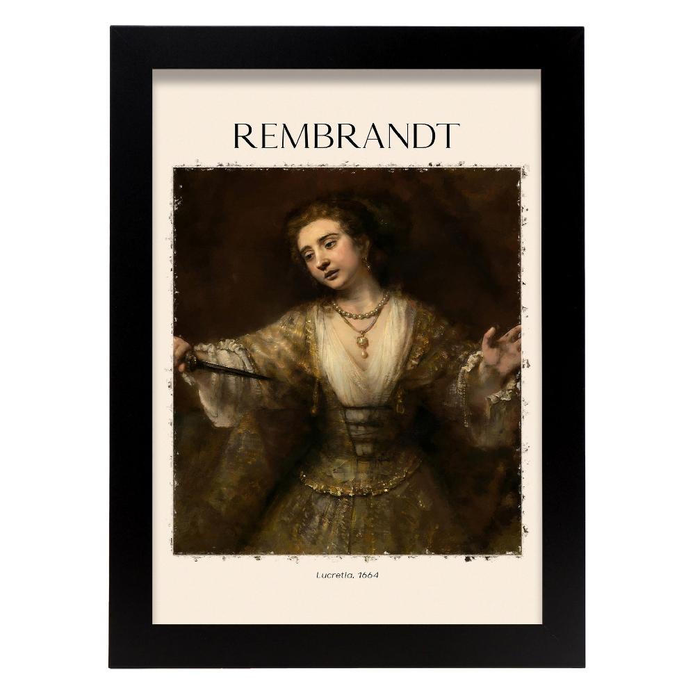 Nacnic Lámina Decorativa Lucretia Inspirada En Rembrandt