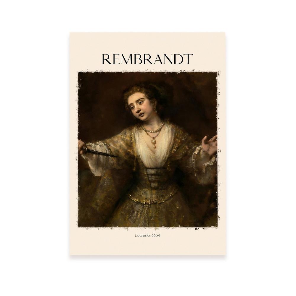 nacnic Lámina decorativa Lucretia inspirada en Rembrandt