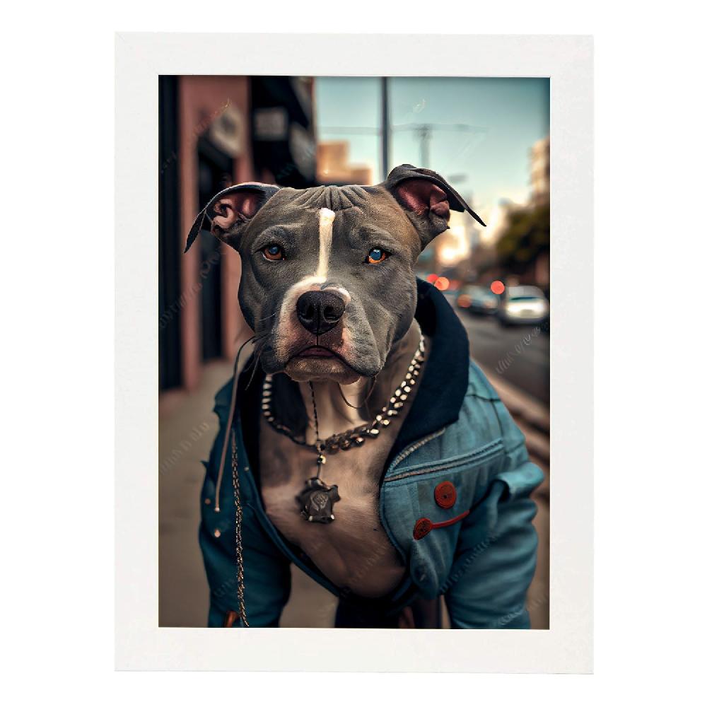 Nacnic Lámina Dinámica De Staffordshire Terrier En Estilo Fotografía A Color De Nacnic