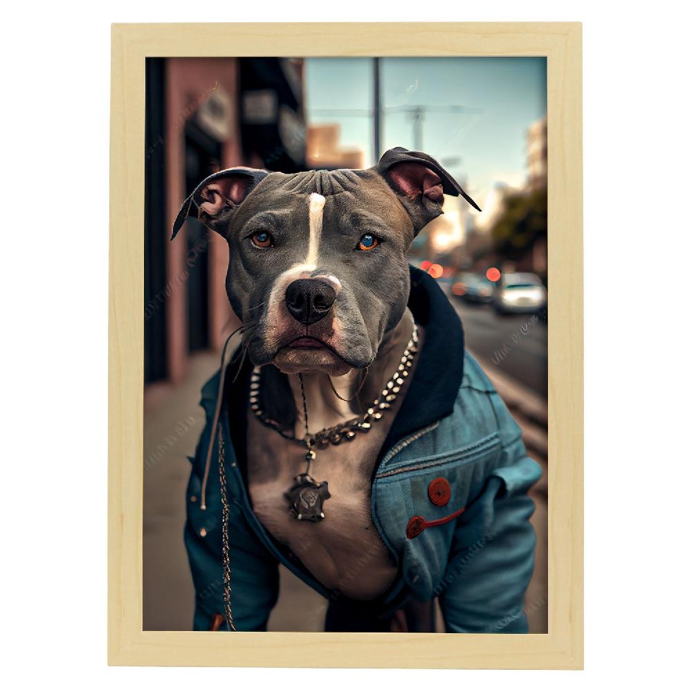 Nacnic Lámina Dinámica De Staffordshire Terrier En Estilo Fotografía A Color De Nacnic