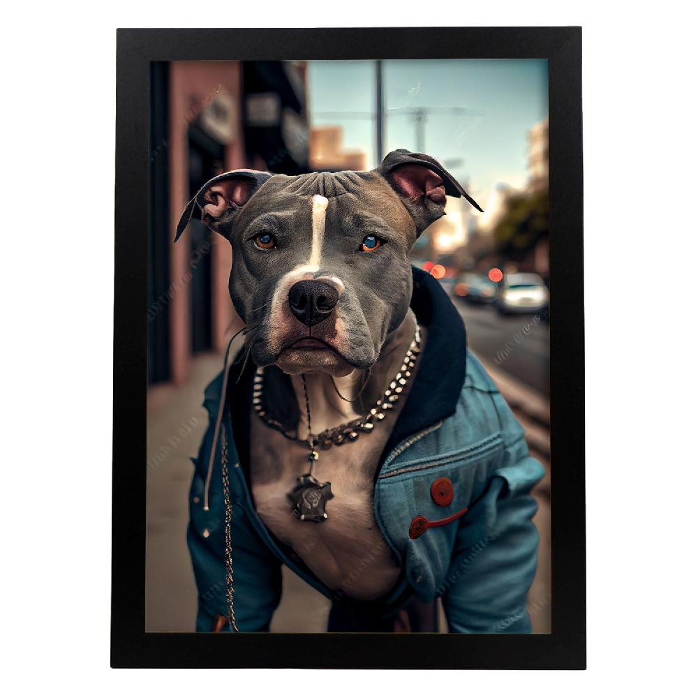 nacnic Lámina Dinámica de Staffordshire Terrier en Estilo Fotografía a Color de Nacnic