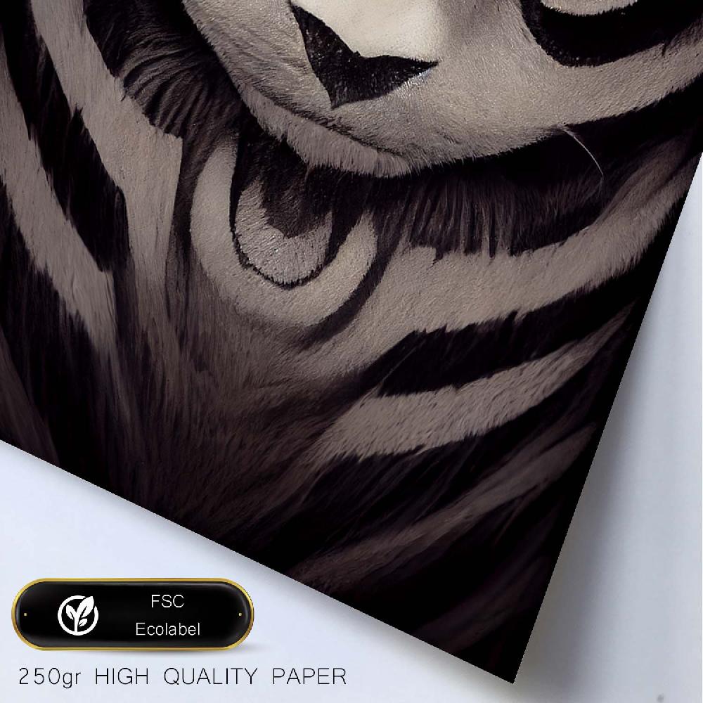 Nacnic Lámina Dinámica De Tigre Estilo T. Burton De Nacnic