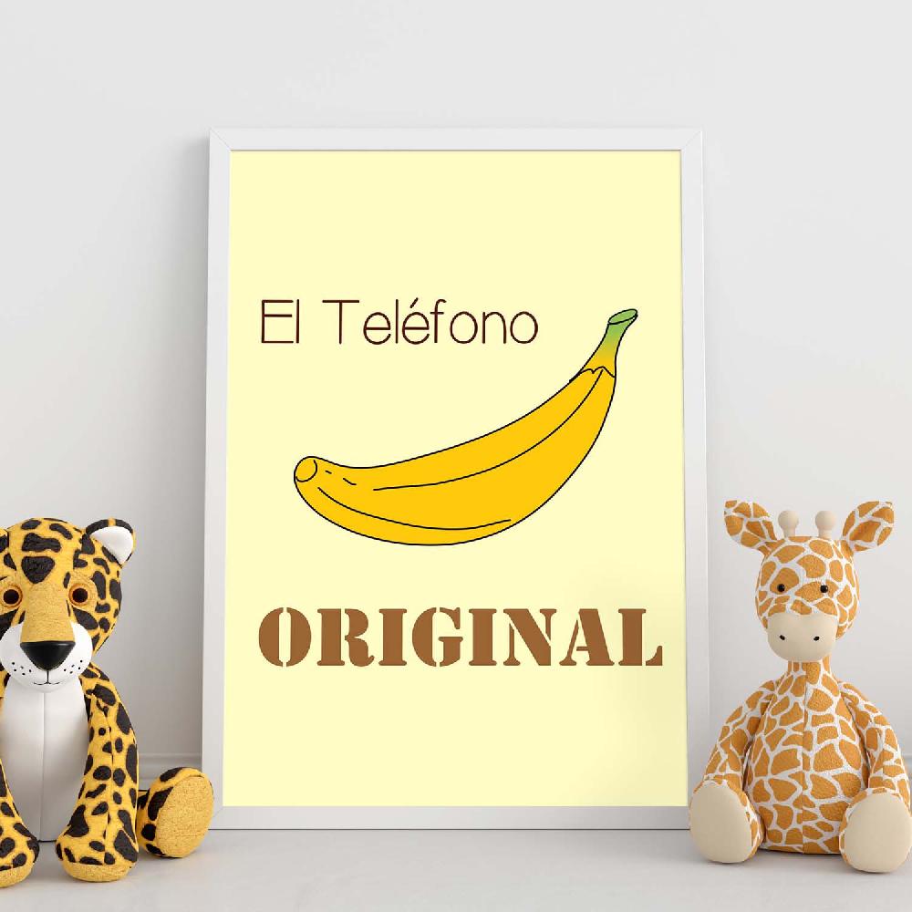 Nacnic Lámina El Teléfono Original Con Mensaje Feliz