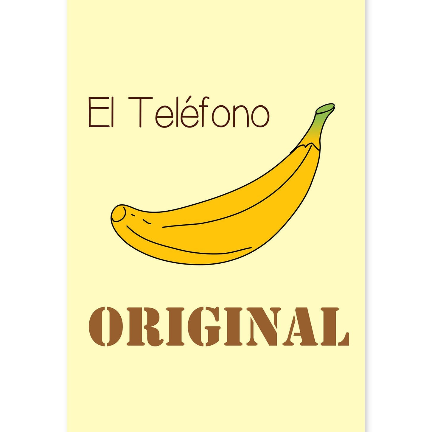 nacnic Lámina El Teléfono Original con Mensaje Feliz