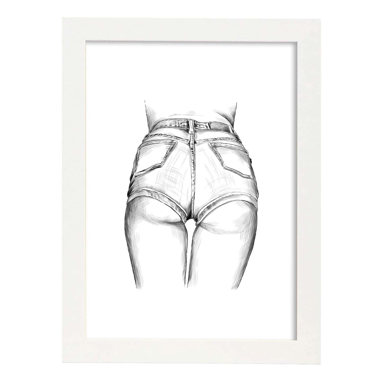 Nacnic Lámina Erótica De Cuerpo Femenino Con Vaqueros