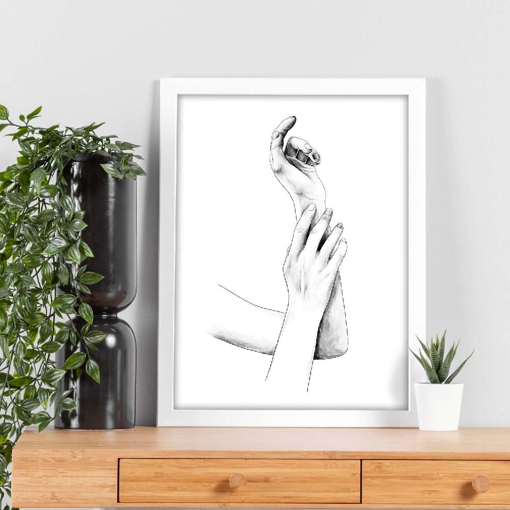 Nacnic Lámina Erótica De Manos Con Imágenes Femeninas Sensuales