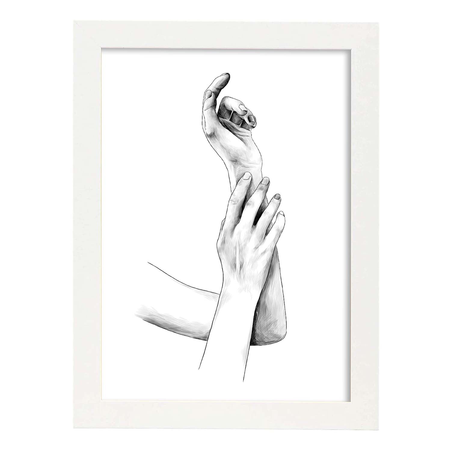 Nacnic Lámina Erótica De Manos Con Imágenes Femeninas Sensuales