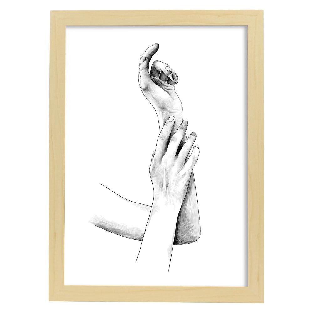 Nacnic Lámina Erótica De Manos Con Imágenes Femeninas Sensuales