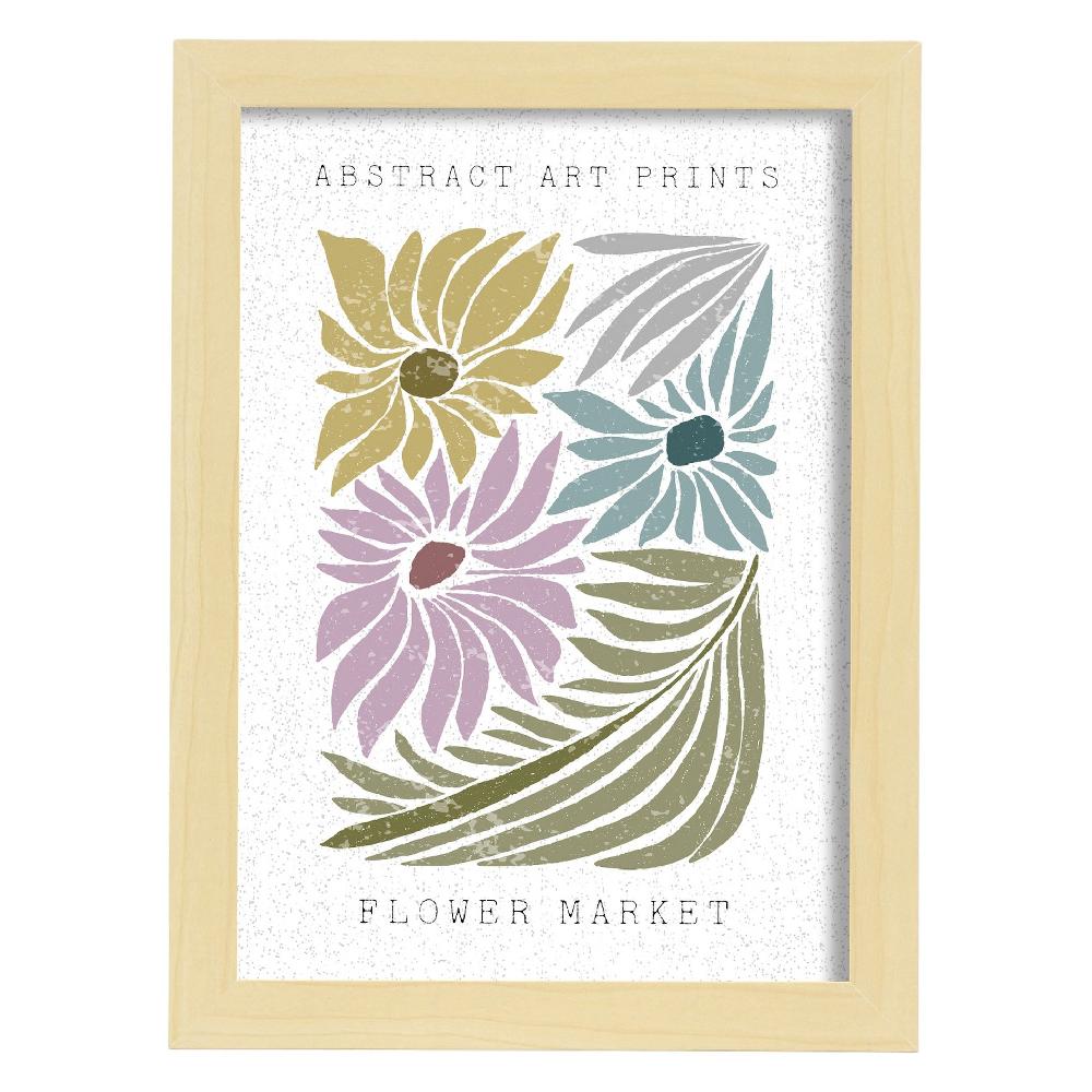 Nacnic Lámina Estampada De Arte De Pared Floreciente