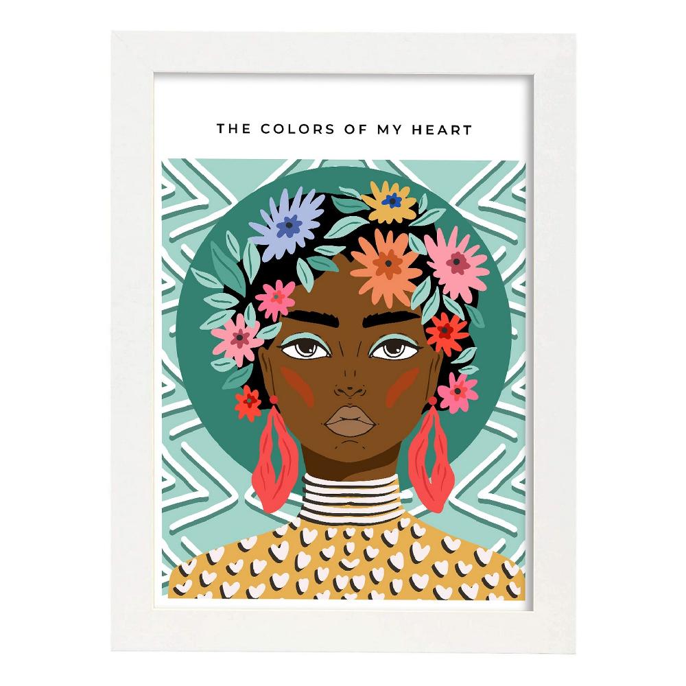Nacnic Lámina Estampada De Arte De Pared Los Colores De Mi Corazón