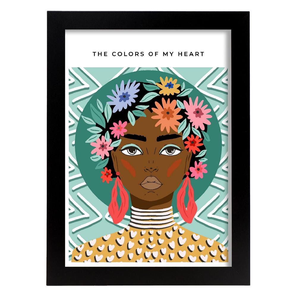Nacnic Lámina Estampada De Arte De Pared Los Colores De Mi Corazón