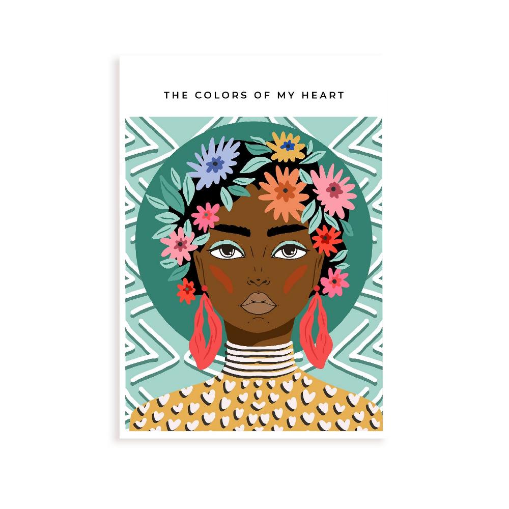 nacnic Lámina estampada de arte de pared Los colores de mi corazón