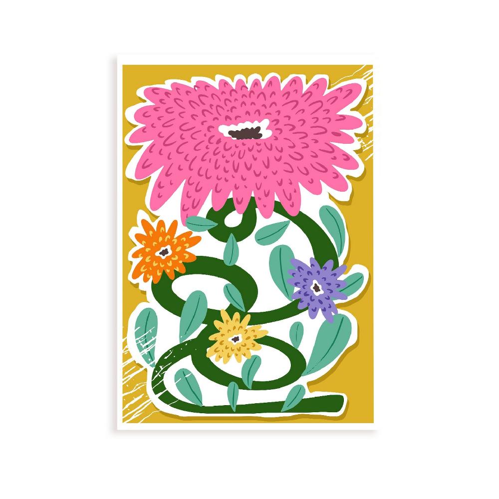 nacnic Lámina estampada de Flor Rosa para Diseño Estético de Hogar