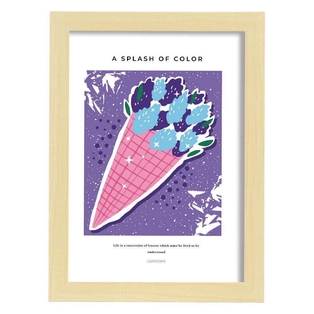 Nacnic Lámina Estampado De Arte De Pared Estético Chapoteo De Color