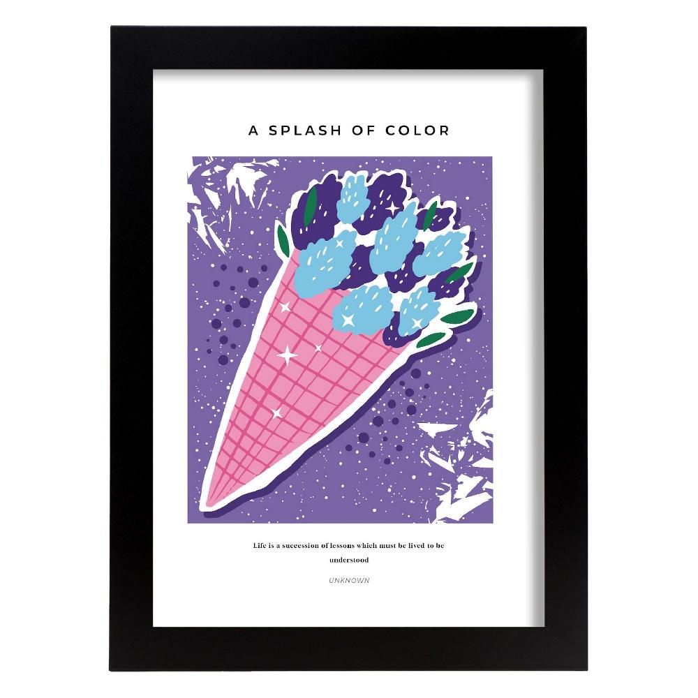 Nacnic Lámina Estampado De Arte De Pared Estético Chapoteo De Color