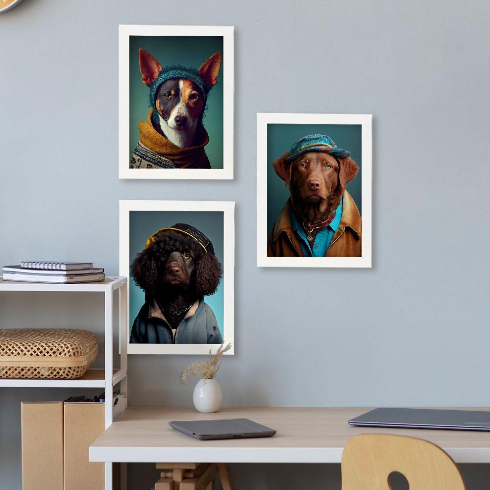 Nacnic Lámina Estética De Arte De Pared Animal Humano Nacnico Canaan Chesapeake Curly