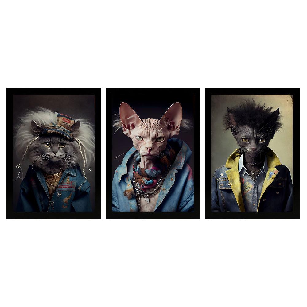 nacnic Lámina estética de arte de pared Animal Humano Nacnico Curl Lykoi Shynx