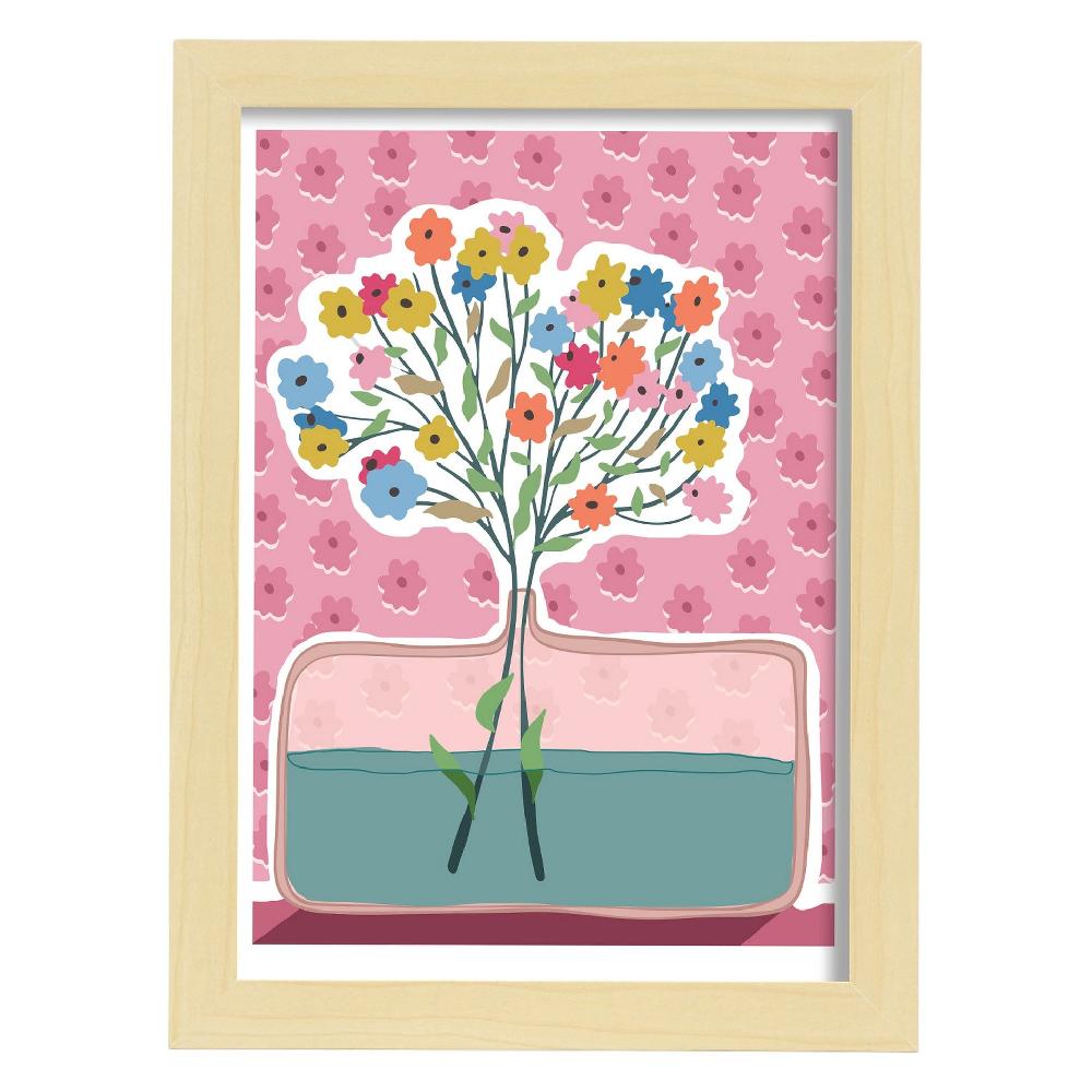 Nacnic Lámina Estética De Jarrón De Flores Para Diseño De Hogar