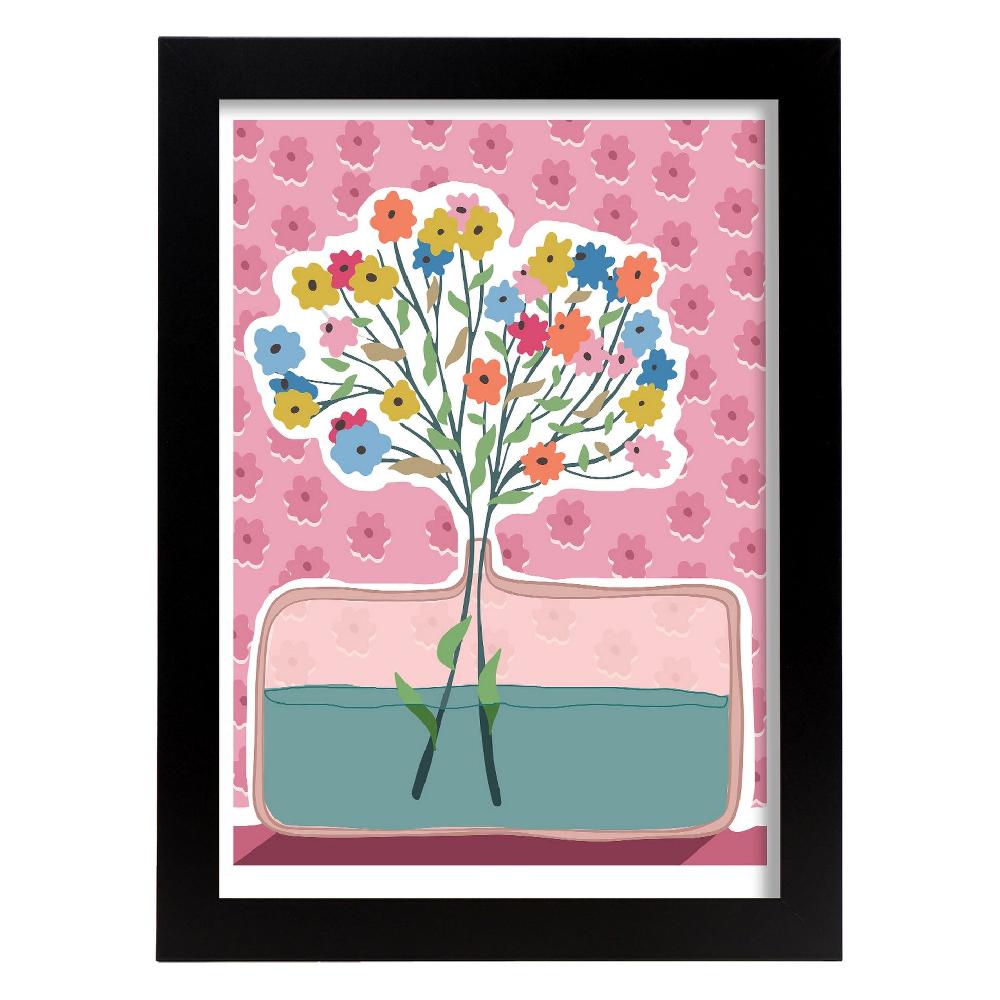 Nacnic Lámina Estética De Jarrón De Flores Para Diseño De Hogar