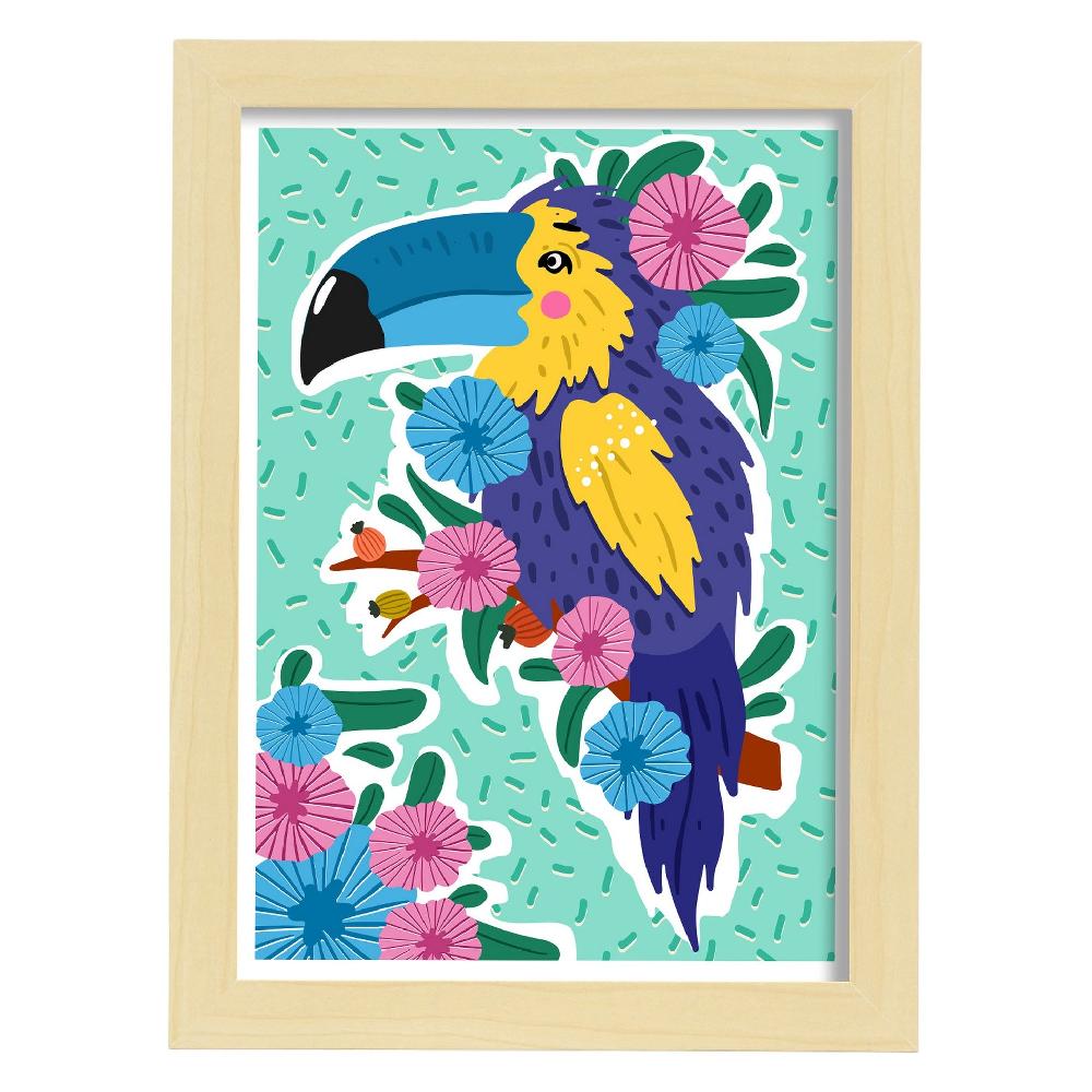 Nacnic Lámina Estética De Pájaro Azul Para Diseño De Hogar