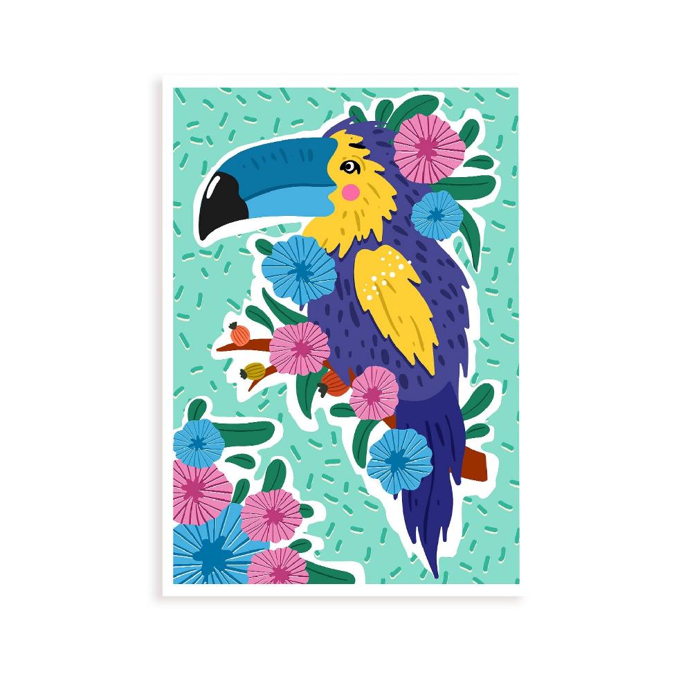 nacnic Lámina estética de Pájaro azul para diseño de hogar