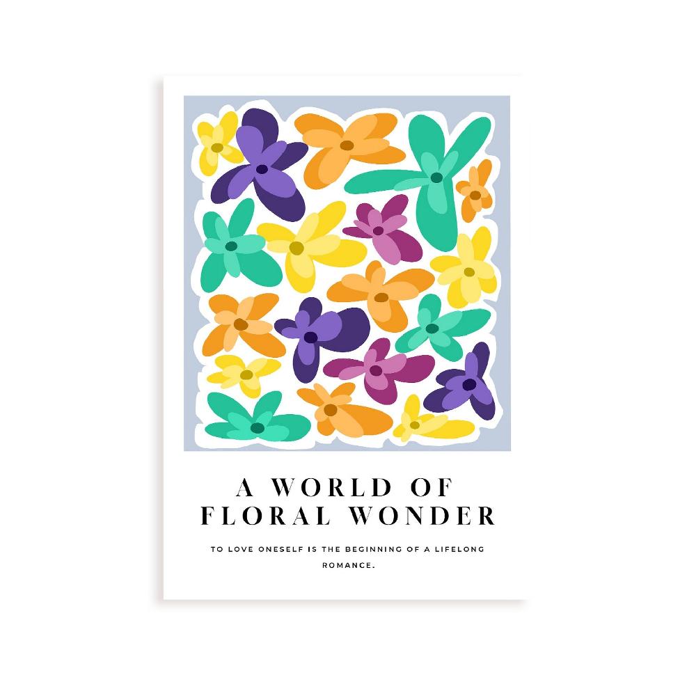 nacnic Lámina estética de Un mundo de maravilla floral para diseño de hogar