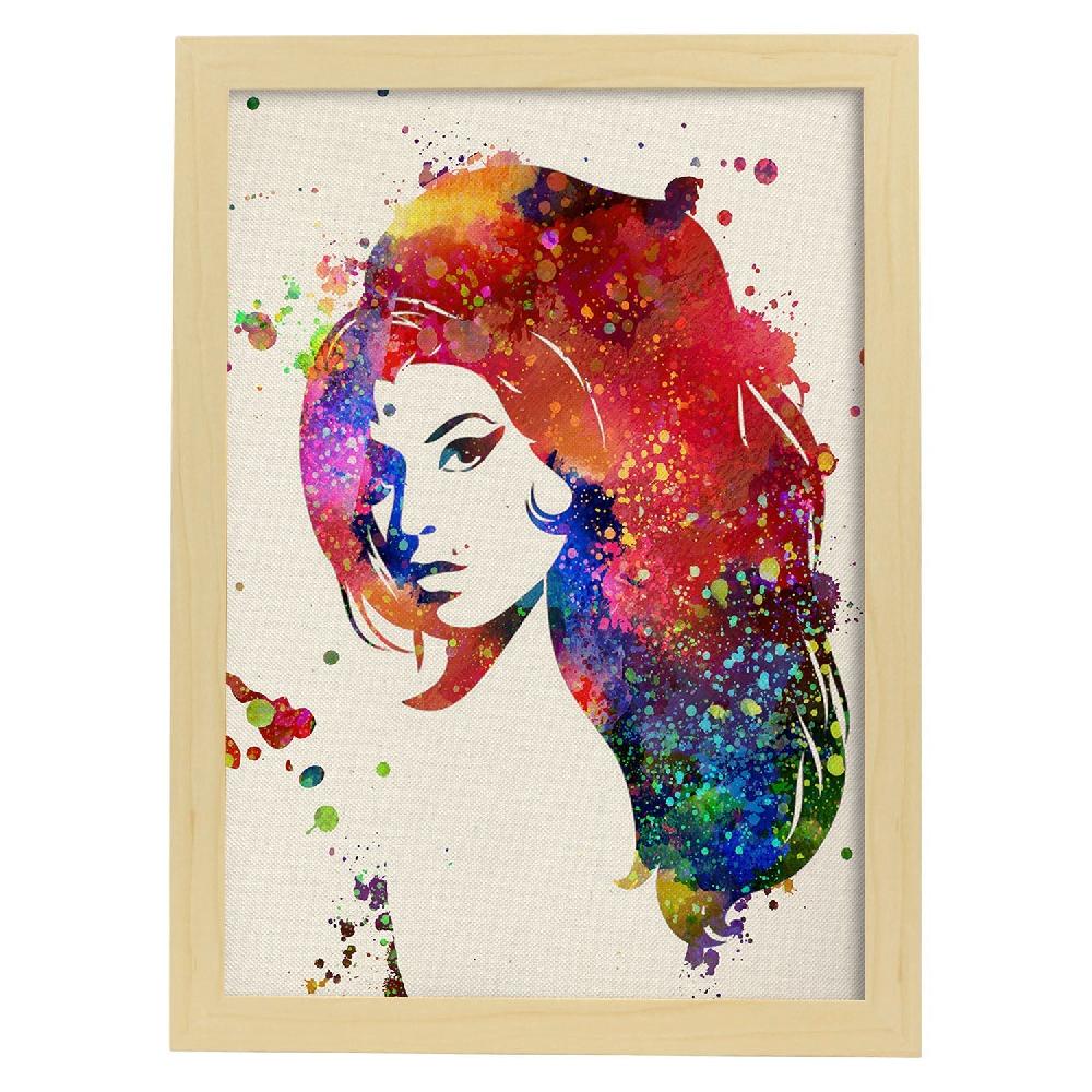 Nacnic Lámina Estilo Explosión De Color De Amy Winehouse