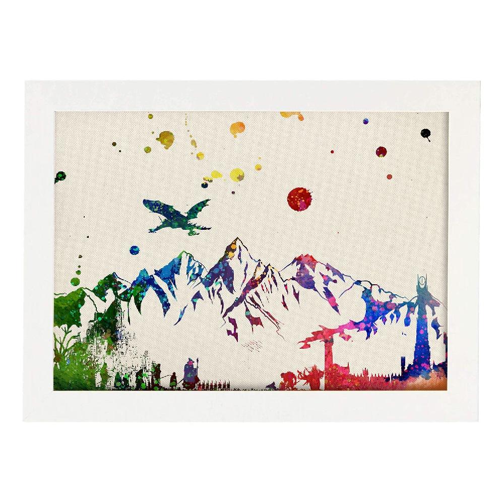 Nacnic Lámina Estilo Explosión De Color De El Señor De Los Anillos