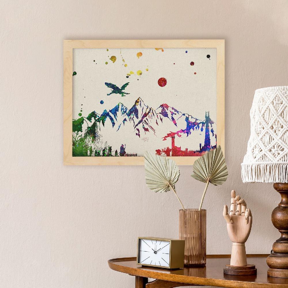 nacnic Lámina estilo explosión de color de El Señor de los Anillos