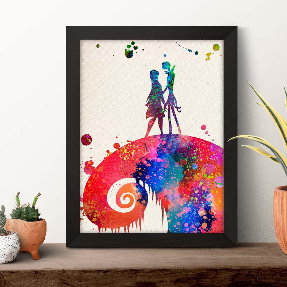 Nacnic Lámina Estilo Explosión De Color De Pesadilla Antes De Navidad