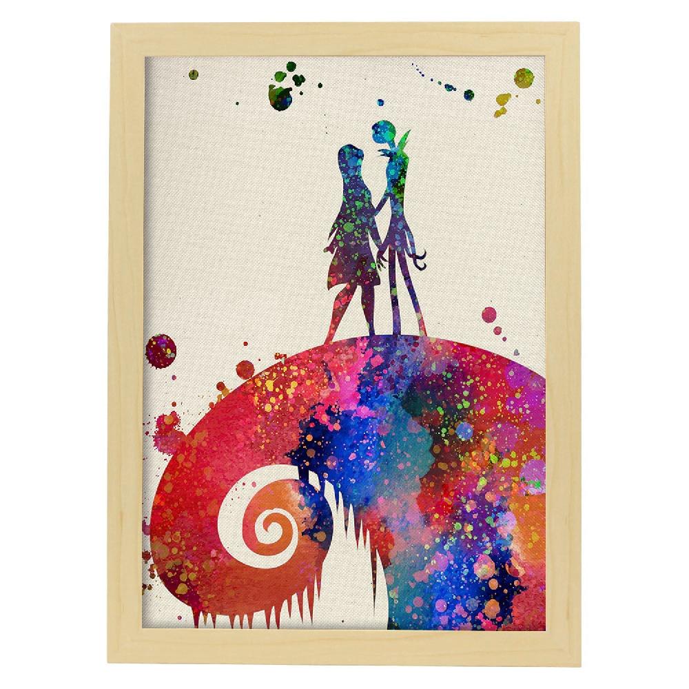 Nacnic Lámina Estilo Explosión De Color De Pesadilla Antes De Navidad