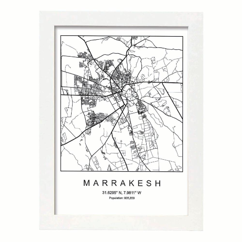 Nacnic Lámina Estilo Nórdico De Marrakesh En Blanco Y Negro