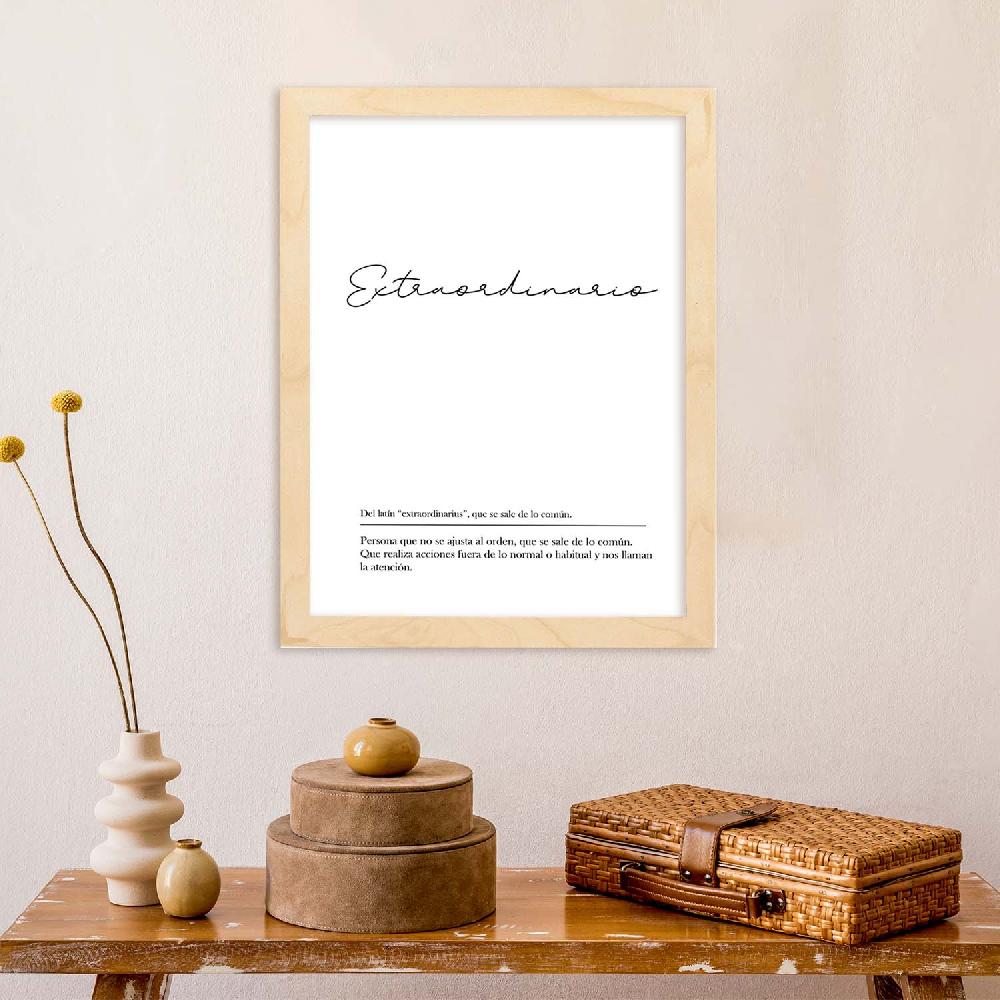 Nacnic Lámina Extraordinario Con Fondo Blanco Nórdico