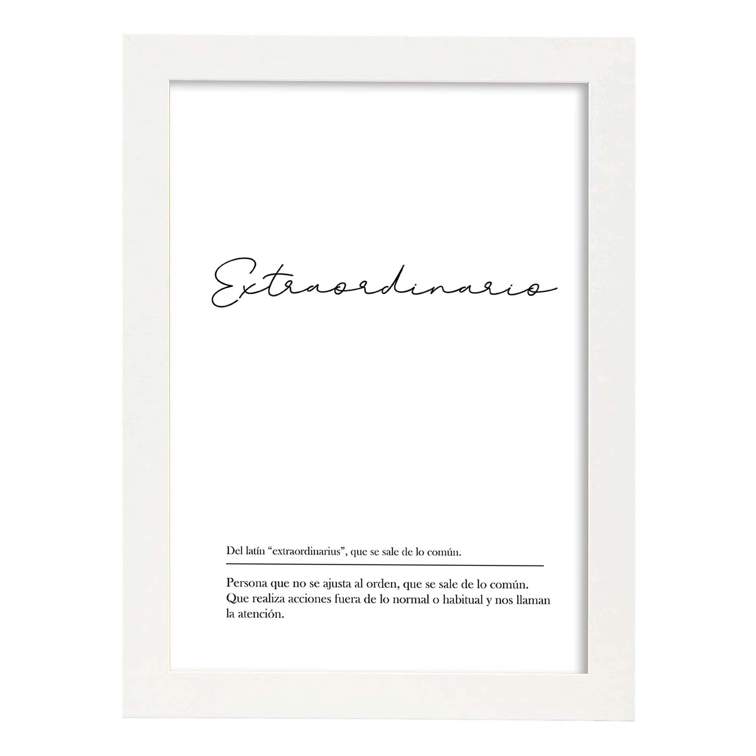 Nacnic Lámina Extraordinario Con Fondo Blanco Nórdico