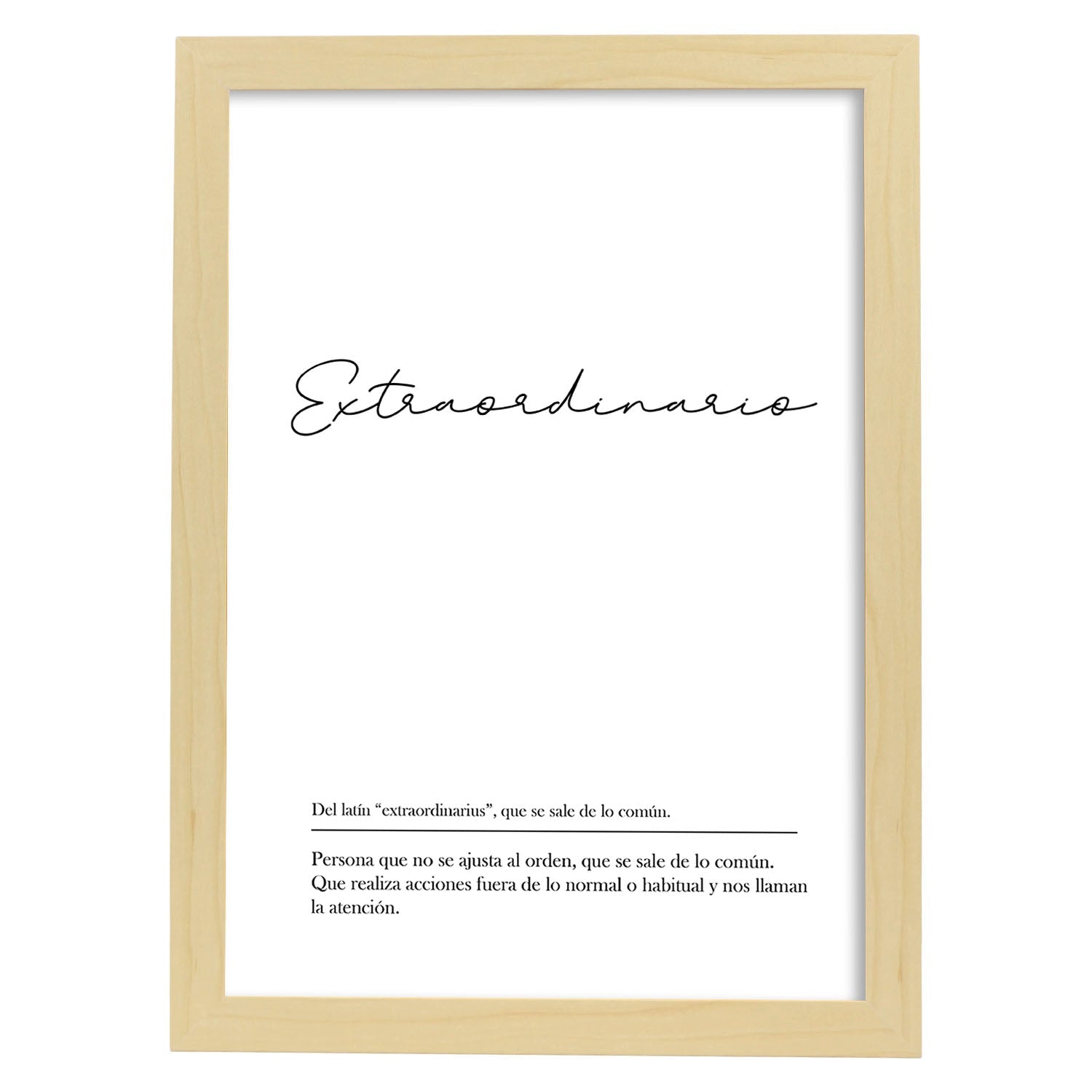 Nacnic Lámina Extraordinario Con Fondo Blanco Nórdico