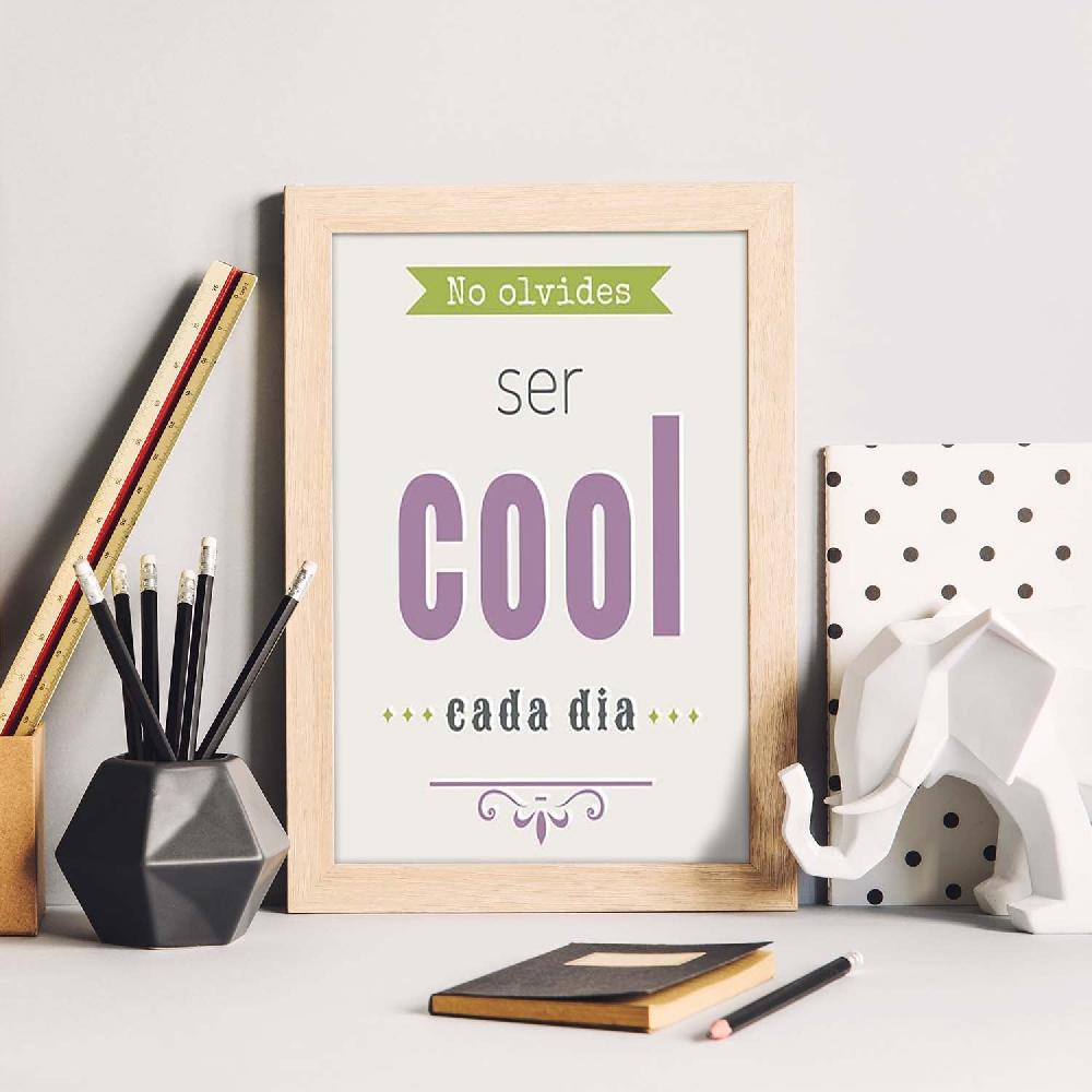 Nacnic Lámina Feliz Con Mensaje De Ser Cool Cada Día